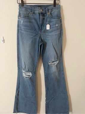 EUC Express high rise Distressed Flare Jeans 8R